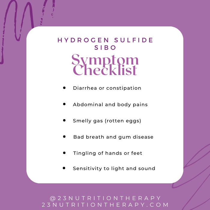 hydrogen sulfide sibo symptom checklist